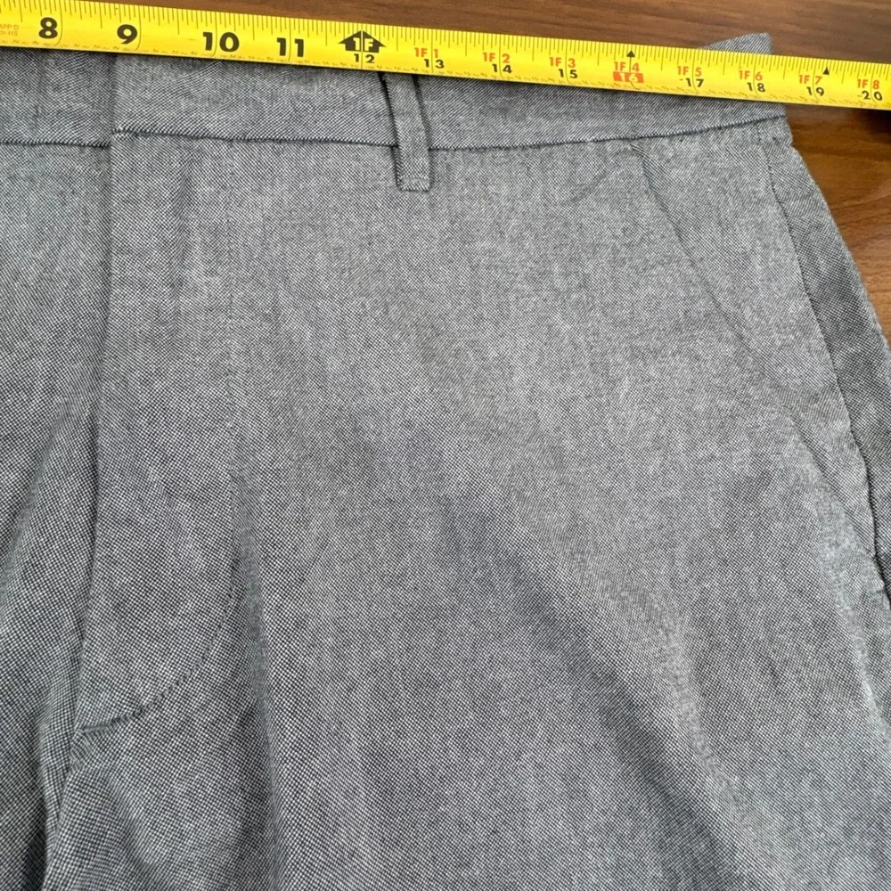 Banana Republic Straight Fit Grey Heather Cotton Dress Pants 36x34 Mens Trousers